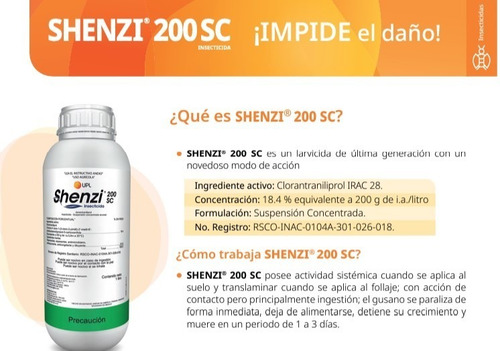 Shenzi 200 Sc Upl Insecticida Clorantraniliprol 200ml