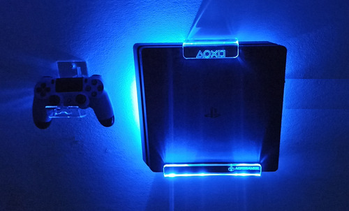 Soporte Para Ps4 Pro Y Control Con Iluminación Led