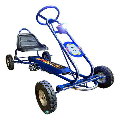Gokart Desmontable Vehiculo A Pedal Regalo Para Niños Juegos Azul