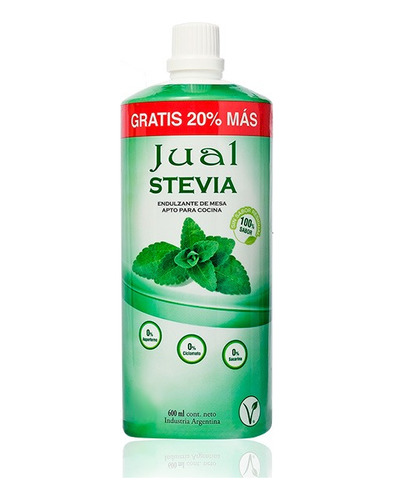 Stevia Líquida Jual 600cc - Caja De 6 Unidades