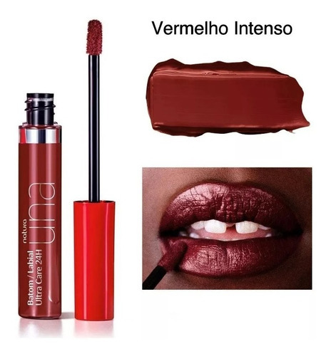 Batom Una Ultra Care 24h Natura - Vermelho Vibrante/intenso Cor Intenso