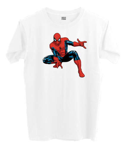 Playera Blanca Spiderman Hombre Marvel Comics 1420