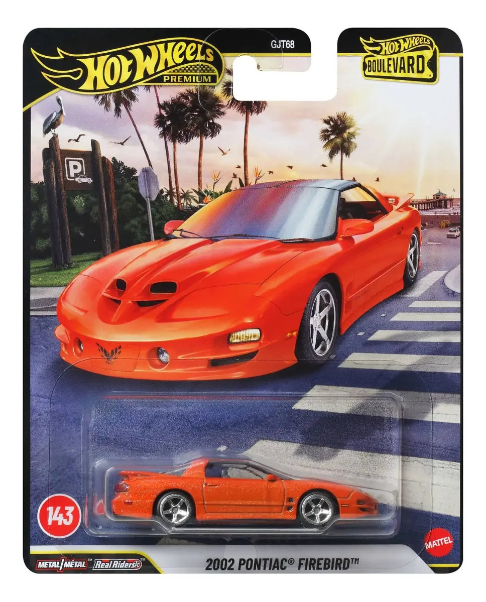 Carrinho Hot Wheels Premium Boulevard 2002 Pontiac Firebird JHW17
