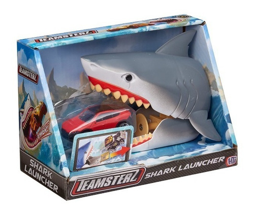 Lanzador De Auto Teamsterz Dino Shark Launcher + Auto Wabro