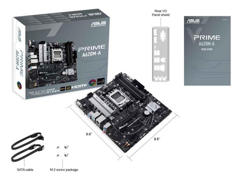 Placa Mãe Asus Prime A620m-a, Ddr5, Am5, Micro Atx