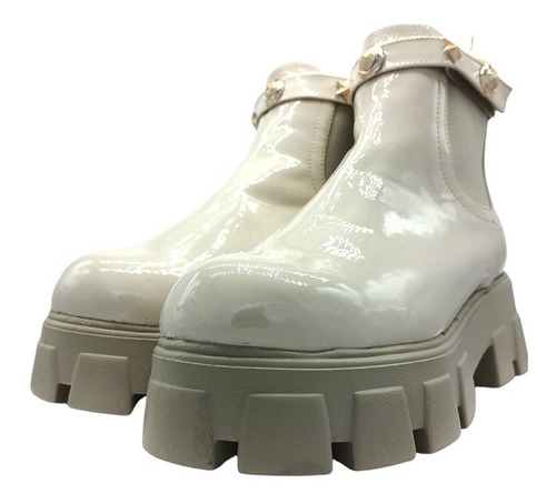 Botin Charol Suela Track Patent Leather Boots
