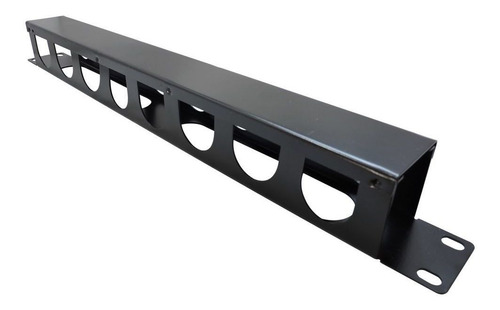 Imagem 1 de 4 de Guia De Cabos Horizontal Fechada 1u Para Racks 19
