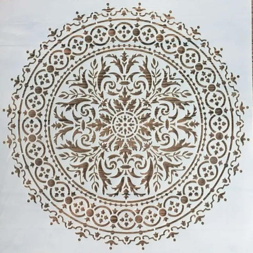 Esténcil Flexible Reusable Mandala 30cm Gesso Pintura Tinta