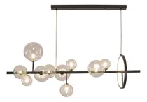 Comprar Lampara Led Moderna Comedor Candelabro Burbuja Negra Luz 10