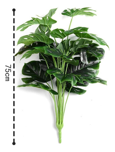 Planta Artificial Monstera, 18 Hojas, Decoración Con Maceta,