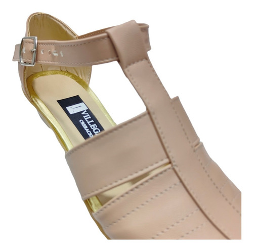 Zapato Huarache Tipo Piel Con Tacón Flat Mujer Empeine Alto