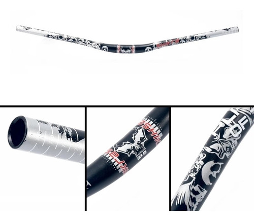 Imagen 4 de 4 de Volante / Manillar Para Bicicleta Mtb 720mm Y 780mm - 31.8