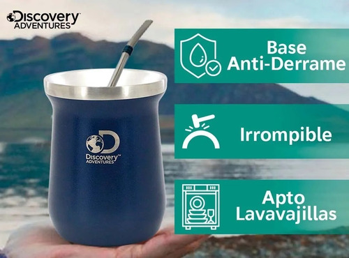 Imagen 3 de 10 de Mate Acero Inox Térmico Discovery 236ml Doble Capa C