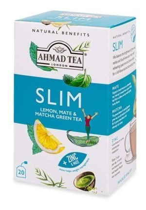 Té Importado Ahmad Tea Slim Lemon Mate & Matcha 20 Bolsas
