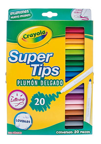 Plumones Super Tips Con 20 Marcadores Crayola Supertips