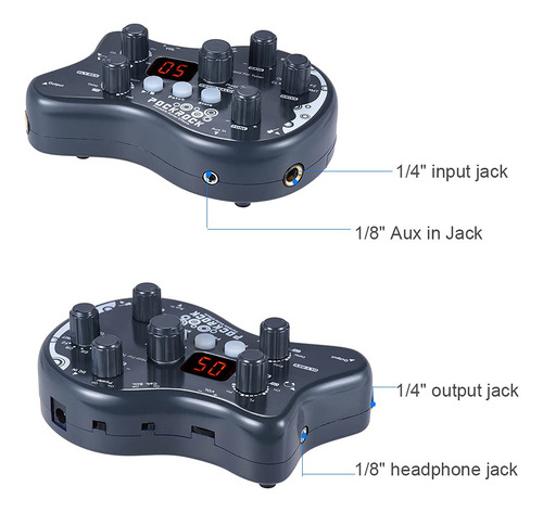 Pedal De Distorsión Multiefectos Para Guitarra Portátil