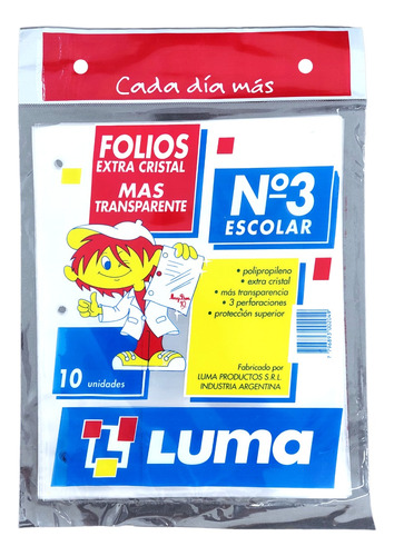 Folios Extra Cristal Luma Nº 3 X 10 Un