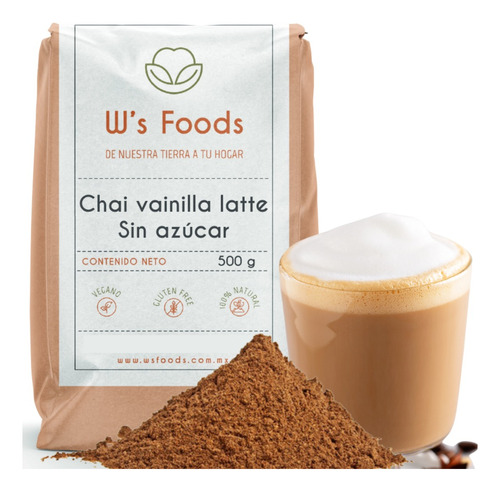 Chai Latte Con Vainilla Y Sin Azúcar 500 G