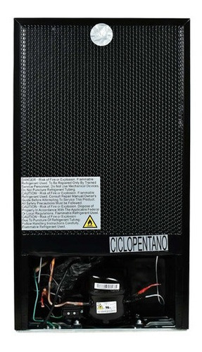 Frigobar Teka Easy 4pies Cúbicos Rsr 10520 Gbk Puertacristal Color Cristal Negro