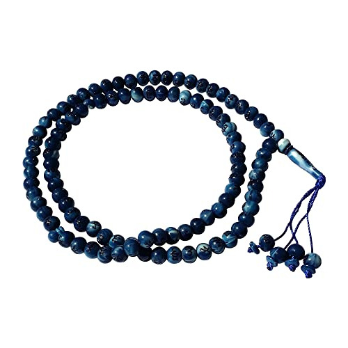 Tasbih De Plástico Azul Mármol De 10mm Inscripción D...