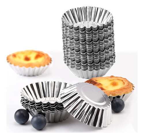 Tosnail 50pcs Huevo Tarta De Aluminio Magdalena Torta De