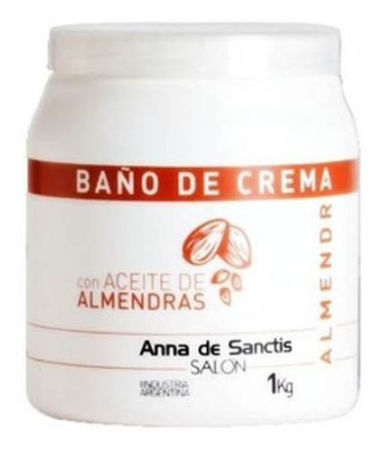 Baño De Crema Aceite De Almendras 1kg Olio Cabello Seco