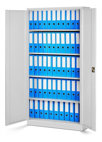 Imagen 3 de 8 de Armario Archivador Metálico 4 Estantes 1.90 Puerta Y Llave