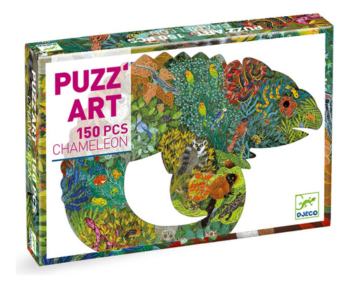 Puzzle Art Con Forma Camaleon 150 Piezas Djeco