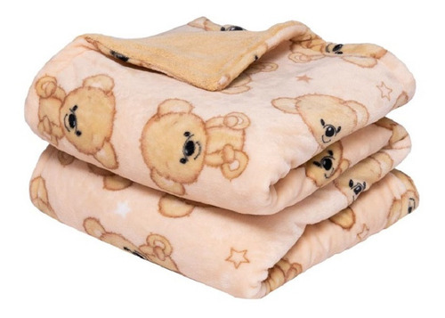 Cobertor Alaska Cunero Teddy Bear Microfibra Chiqui Mundo
