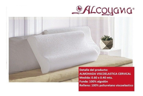 Imagen 1 de 8 de Almohada Alcoyana Viscoelastica Cervical Confort 60x40 Cm