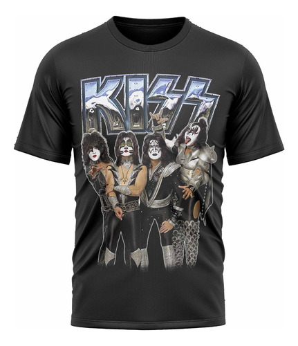 Remera Rock  Kiss 100/algodon Dtf#0201