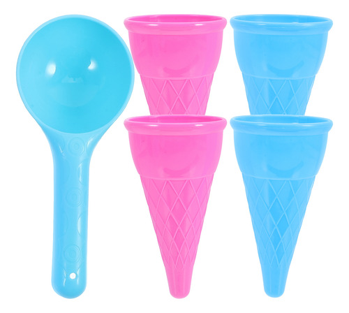 Juego De 5 Cucharas De Playa Para Niños Con Forma De Cono De