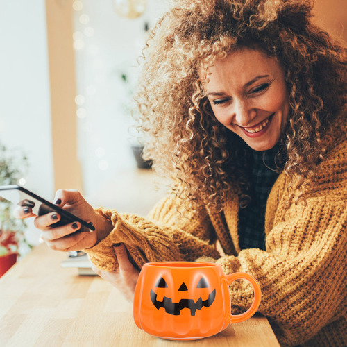 / Vasos De Calabaza De Halloween, Cerámica