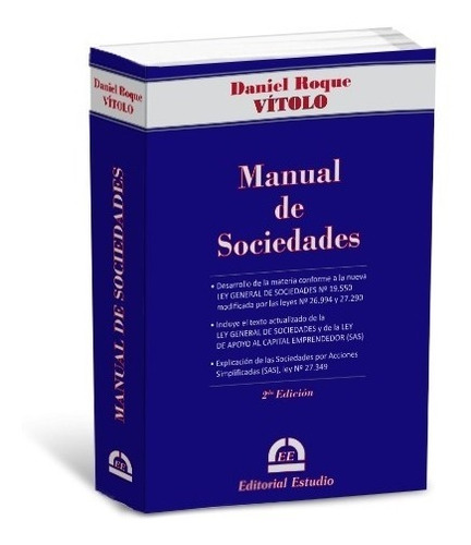 Daniel Vítolo / Manual De Sociedades Ultima Edicion Estudio