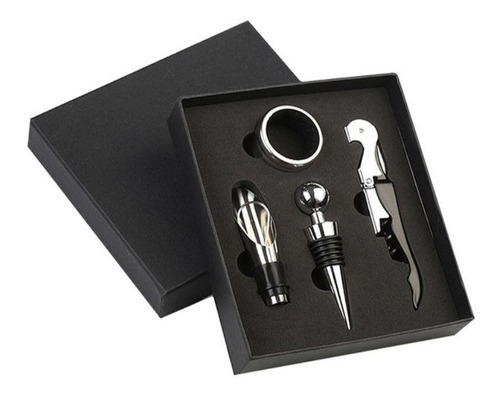 Set Destapador Sacacorchos De Vinos 4 Pcs