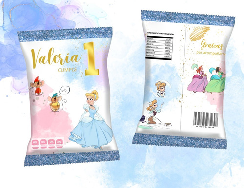 Bolsas De Papas Personalizadas (chip Bags) Princesas 15pz