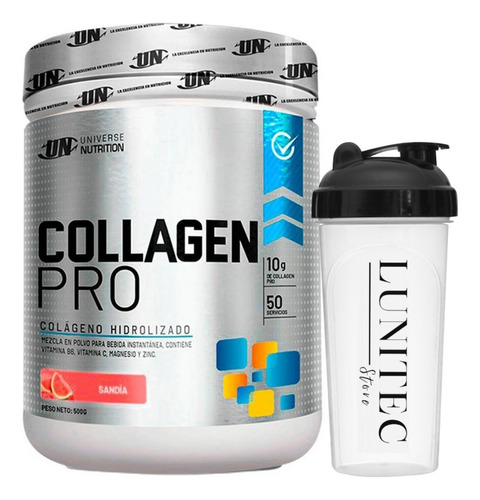 Colágeno Universe Nutrition Collagen Pro 500g Sandía +shaker