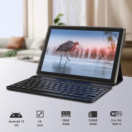 Android 15 Tablets, 2 In 1 Tablet 10 Inch With Keyboard, ...