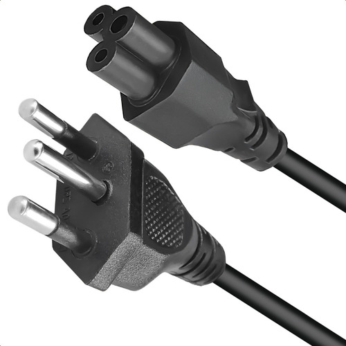Cabo De Força 127/220V Tripolar 1,5 Metro Compatível Com Fonte Notebook Três Pinos Kit Com 10
