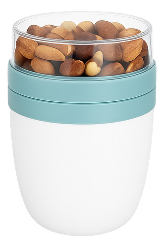 Pack 2 Vasos De Yogurt Cereales Frutas 650ml Titiz+ Cuchara