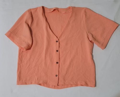 Camisa De Mujer Talle M Color Naranja Claro