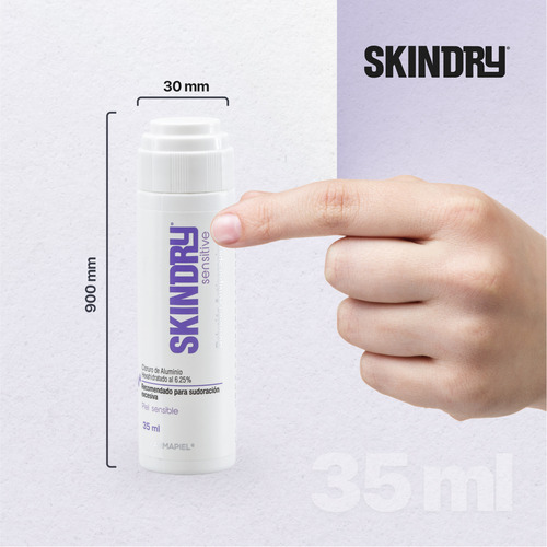 Imagen 7 de 9 de Skindry Sensitive Antitranspirante Sudoración Excesiva 20ml