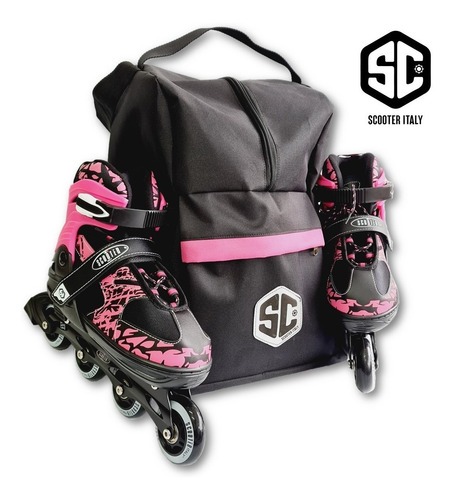 Imagen 6 de 10 de Bolso Roma Porta Rollers Adulto Scooter Italy Original Patin