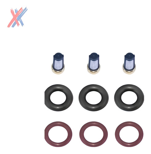 Kit Asf0279 Reparo Bico Injetor Fiat Mobi Argo Uno 3 Cilind