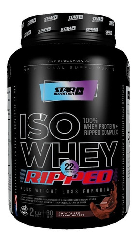 Iso Whey Ripped 2lb Star Nutrition Quemador Sabor Chocolate