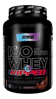 Iso Whey Ripped 2LB Star Nutrition Quemador Sabor Chocolate