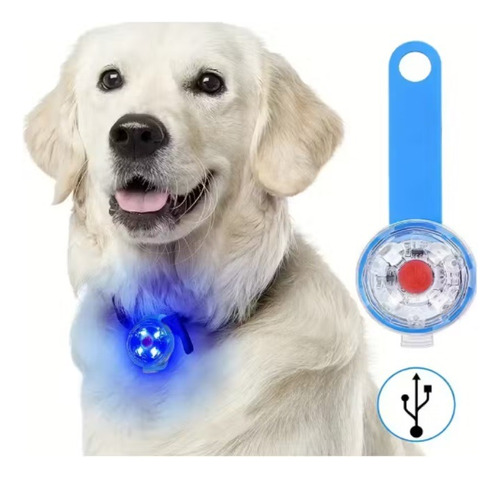 Clip Collar Led Luz Seguridad Mascotas Perros