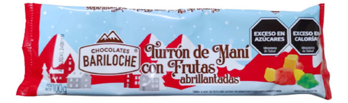 Turron De Mani Con Frutas Abrillantadas X 100g - Bariloche -