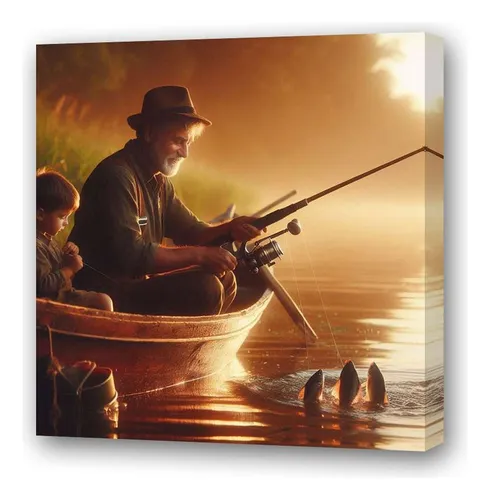 comprar Cuadro 30x30cm Pescando Muy Bien Acompañado C4 comprar Cuadro 30x30cm Pescando Muy Bien Acompañado C4