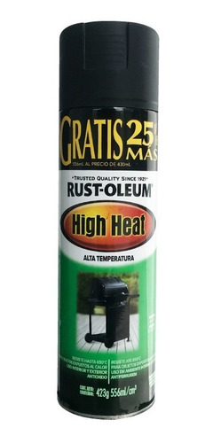 Rust Oleum Alta Temperatura Negro | 25% Más 556 Ml